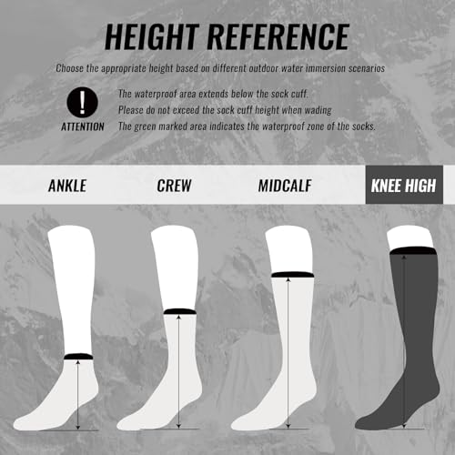LEAKDRY Waterproof Merino Wool Ski Sock