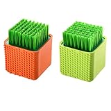 2 Pack Silicone Laundry Brush Scrub Multi-use Household Cloth Washing Brush Dual-use Scrubbing Brush...