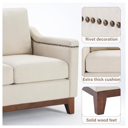 Beige Vintage Upholstered Armchair Set