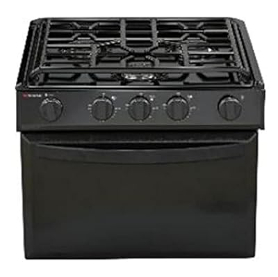 Suburban MFG 3504A Standard Series Range - 17" with Black Top/Black Door and Piezo Ignition