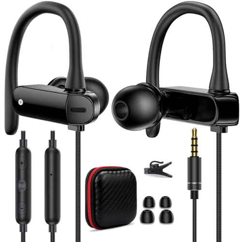 3.5mm Headphone Over-Ear Hook Wired Earbuds for Moto G Power Pure Play Back to School Supply Laptop Chromebook PC Headset Noise Canceling in-Ear Jack Earphone for iPad Samsung A15 A14 A13 A12 A42 A03s