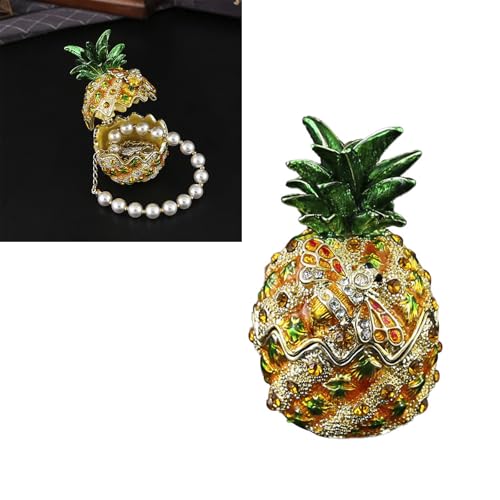 Joyero en forma de piña con compartimento metálico seguro para joyas 2