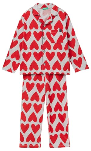 United Colors of Benetton Pig(Giacca+Pant) 3MR70P072 Set di Pigiama, Multicolor, 120 Bambino
