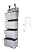 Produktbild Hanging Closet Organizer, 4-Pocket-Wandhalterung/über Tür Lagerung für Spielzeug, Geldbörsen, Schlüssel, Sonnenbrille - Great Home Wählen Sie Grau