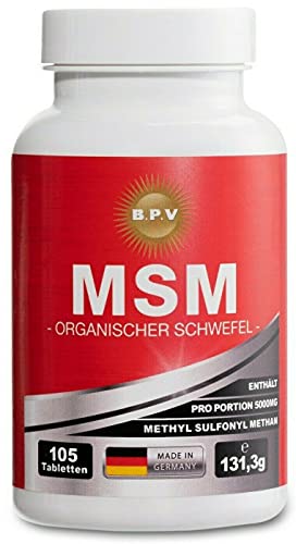 BPV - MSM Tabletten Organischer Schwefel - hochdosiert 5000 mg Tagesdosis