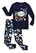 Space Little Boys Long Sleeve Pajama Sets for Child 100% Cotton Pyjamas Kids Pjs Size 6 Blue
