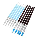 MINAOLULUS 10 Piezas herramientas de alfarería herramientas para esculpir cerámica Herramientas de moldeo de arcilla accesorios de cerámica Metal Sky-blue