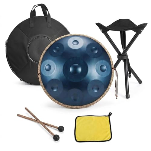 Handpan 22 Pulgadas D Minor Acero Nitrogenado Azul miniatura 1