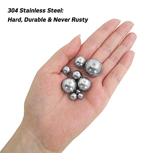 16 Pieces Coin Ring Making Forging Balls, SourceTon Stainless Steel Balls Assortment of 3/4 Inch, 5/8 Inch, 9/16 Inch, 1/2 Inch, 7/16 Inch, 3/8 Inch, 5/16 Inch and 1/4 Inch - Thumbnail 2