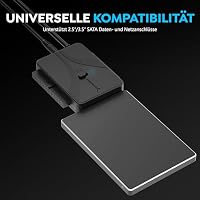 SABRENT USB Typ C zu SSD SATA IDE 2,5 / 3,5 / 5,25 Zoll Festplattenkonverter (USB-DS12) – Ansicht 6