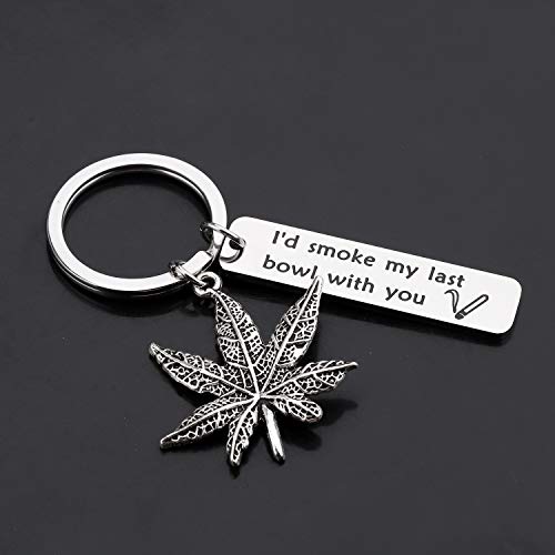 Gzrlyf I'd Smoke My Last Bowl with You Keychain BFF Gifts Funny Couple Gifts for Him Her 2 Gzrlyf I'd Smoke My Last Bowl with You Keychain BFF Gifts Funny Couple Gifts for Him Her - Image 3