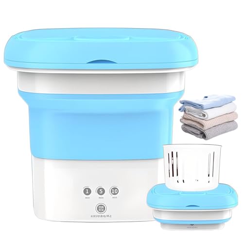 Lavadora portátil de 6 L plegable con sistema de limpieza profunda