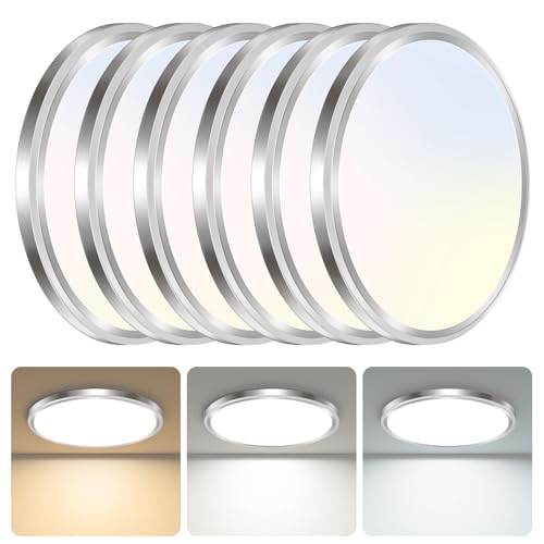 libtit 6Pack Led Ceiling Light 13Inch, 24W 2400Lm Bright Light