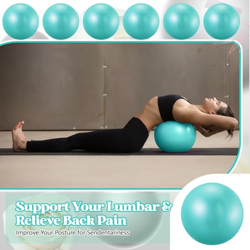 Image of Sotiff 20 Pcs 9 Inch Pilates Ball Bulk Exercise Pilates Ball Mini Yoga Balls Therapy Core for Stability Barre Training Stretching Physical Posture Training Gym Workout with Inflation Tube