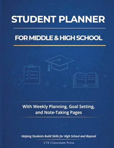 Student Planner for Middle and High School: With Weekly Planning, Goal Setting, and Note-Taking Pages
