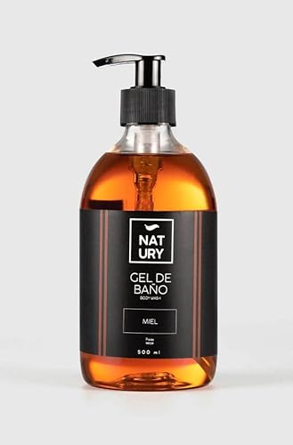 NATURY GREEN CARE Gel de banho | gel de banho hidratação e suavidade para peles secas, gel corporal natural, Cruelty Free, sabão de casa de banho ideal para reparação intensiva (1, mel)