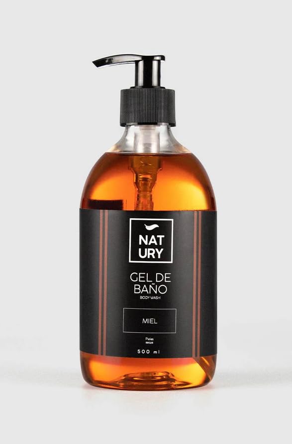 NATURY GREEN CARE - Gel de Baño | Gel Baño Hidratación y Suavidad para Pieles Secas | Gel Corporal Natural | Cruelty Free | Jabón Baño Ideal para Reparación Intensiva (1, Miel)