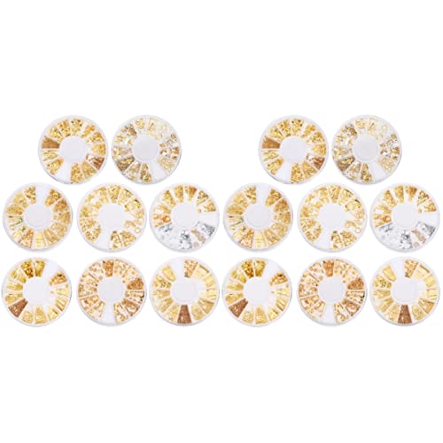 LALAFINA 2sets 3d Nail Art Studs Jewelry Decorations Diy Manicure Accessories for Nails Elegance Rivet Charms Decoration for 8boxes*2