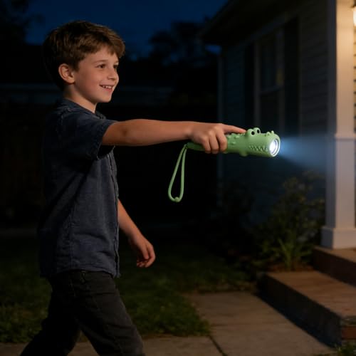 Aufladbar Taschenlampe Kinder Silizium, Dimmbar Kindertaschenlampe mit Nette Tier Geformte, Kleine Stroboskop Taschenlampe Kinder Aufladbar, Niedlich Tragbar Kindertaschenlampe, Geschenk ab 3 Jahre