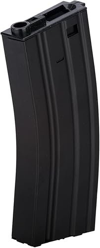 Lancer Tactical Full Metal M4M16 300 - Clip redondo de alta capacidad AEG Airsoft para cargador de alta tensión con rueda de bobinado