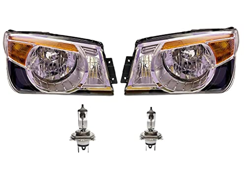 Image of K D Headlight For Mahindra Bolero Type 3 With Bulb (Right & Left Both) Pair (2011-Now) ( Without Adjustable Motor, Halogen)