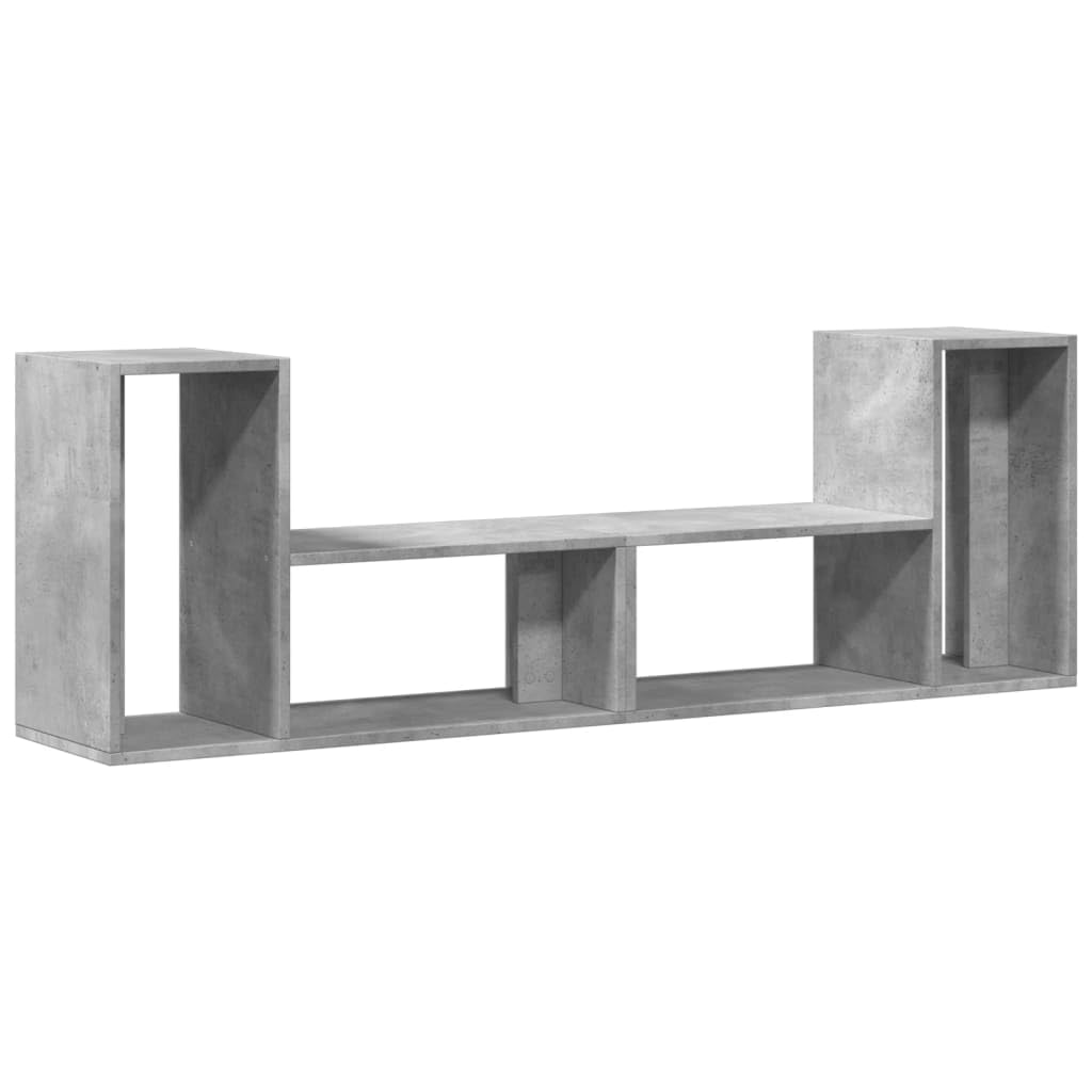 Set di 2 mobili per TV, grigio cemento, 75 x 30 x 50 cm, in legno