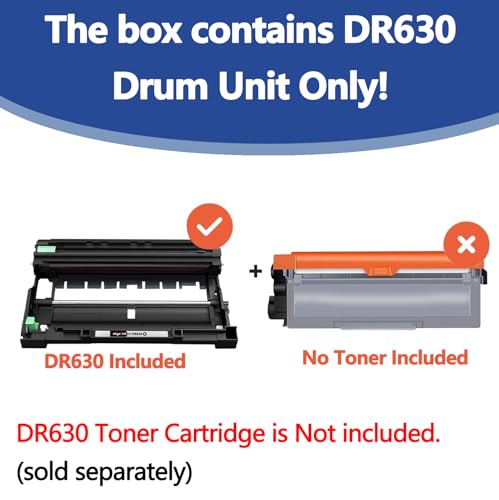 Image of Compatible DR630 DR-630 Drum Unit (Not Toner) Replacement for Brother DR660 DR-660 tn660 Drum Work with DCP-L2520DW DCP-L2540DW HL-L2300D HL-L2305W HL-L2320D HL-L2340DW HL-L2380DW HL-L2680W 1 Pack