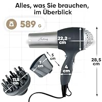 Bomann® Haartrockner mit Diffusor & Formdüse | Hair Dryer mit "Cool Shot" für glänzendes Haar | Haarfön mit 3 Leistungsstufen und 2 Gebläsestufen | 2000 Watt | HTD 889 CB – Ansicht 7