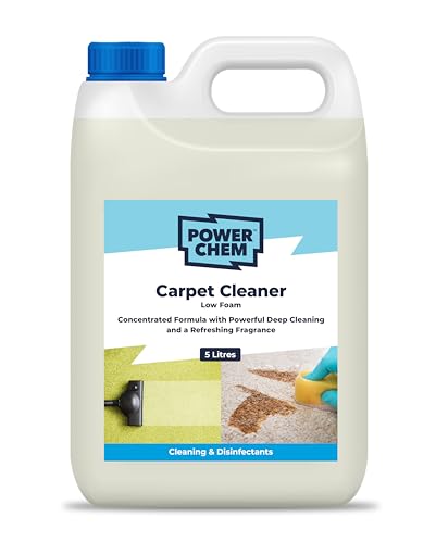 Low Foam Carpet & Upholstery Extraction Shampoo | Professional Deep Cleaning Solution for Carpets Rugs Car Seats & Sofas | Compatible with Water Extraction Machines & Carpet Cleaners | Pet Safe (5L)