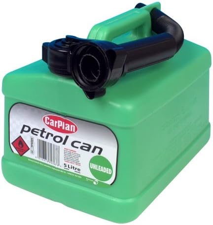 Tanica In Metallo 5 Litri Verde Serbatoio Bidone Recipiente Benzina Miscela Gasolio