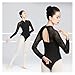 BNDDZBN Ballet Leotard Dance Leotard Adult Ballet Skirt Long Sleeve Flora Neck Ballet Leotard Ballet Dress Ballerina Dancewear Gymnastics Leotards(XXL)