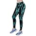 Gillberry High Waist Fitness Yoga Sport Pants Printed Stretch Points Leggings (M, Blue)