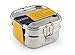 Cal Tiffin Stainless Steel SQUARE Bento Box food container (made in INDIA) 40 oz, 3-compartment - Eco friendly, Dishwasher safe, BPA free