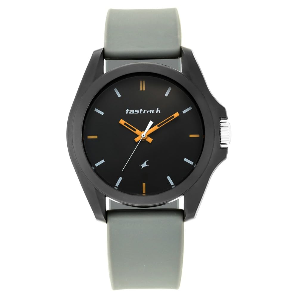 Fastrack Tees Analog Grey Dial Unisex-Adult Watch-68011PP08 Fastrack Tees Analog Grey Dial Unisex-Adult Watch-68011PP08