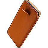 ONEFLOW Liberty Hülle für Nokia 230 Handy Einsteckhülle mit Rückzugfunktion, PU Leder Handytasche, Schutzhülle mit Lasche, Sleeve Etui Hülle zum Einstecken, Braun