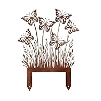 Gartendeko Für Draußen Wetterfest Deko Garten Gartenstecker Zubehör Rost Gartenstecker Cortenstahl Dekoration Gartenfiguren Gartenzubehör Metall Gartendekoration Rostdeko Blumenstecker Schmetterling