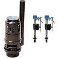 Fluidmaster Toilet Fill Valve & Dual Flush Valve Replacement for 2-Piece Toilets including Glacier Bay 2-Pack
