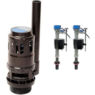 Fluidmaster Toilet Fill Valve & Dual Flush Valve Replacement for 2-Piece Toilets including Glacier Bay 2-Pack