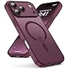 Oududianzi-Cover per iPhone 17 Pro Max Compatibile con MagSafe, Custodia Traslucida Posteriore PC Silicone TPU Bumper, Protezione Della Fotocamera, Cover Militare Antiurto Anti-Impronte-Bordeaux