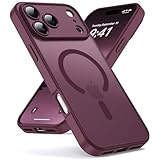 Oududianzi-Funda para iPhone 17 Pro MAX Compatible con MagSafe, Carcasa de Protección Militar Anti-Choques Antigolpes-Burdeos