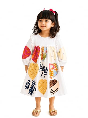 Image of Kidbea Girls Cotton Dresses | Stylish Printed & Checked Frocks | Party, Casual Summer Dress Collection for Kids