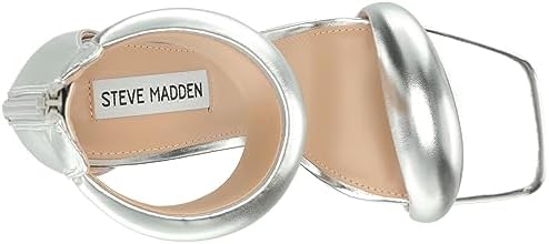 Steve Madden Women's Partay Heeled Sandal, Silver, 7 | Image 4