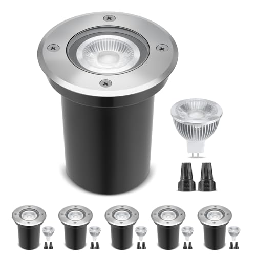Gardencoin Low Voltage Landscape LED Well Lights, 12V in Ground
