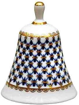 Lomonosov Fine Porcelain Dinner Bell "Cobalt Net "