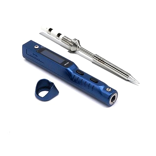 TOOLSAVING Soldering Iron TS101 Original Smart Programmable PD 90W DC 65W Portable Pocket-Size Upgraded from TS100 Solder Iron Station Pen Fast Heating Welding Tool Blue (TS101B-B2)