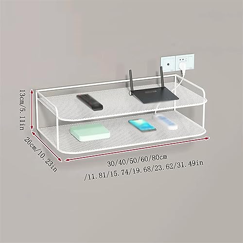 Étagère flottante sans perçage double niveau noire 80 cm pour douche et décoration - 3