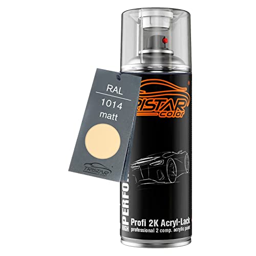 RAL 1014 Elfenbein matt 2K Acryl Sprühdose Spraydose Spritzlack Sprühlack 400 ml schnelltrocknend