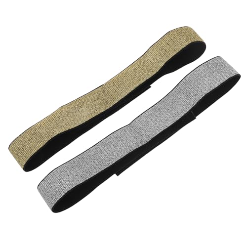 Didiseaon 2 Piezas correa de fijación de peluca pelucas de horquilla guantes al aire libre valla soporte para peluca sujeción para peluca banda de peluca para peluca sin pegamento poliéster