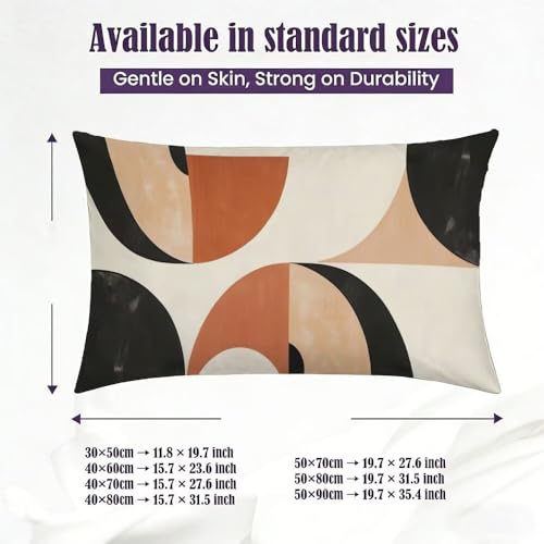 Housses de coussin 50x80cm lin taie oreiller doux lot de 2 moderne - 5