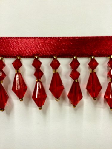 1.5" Crystal Beaded Fringe Trim Cbf-3/11 Dark Gold (Sold By The Yard) #TOP6